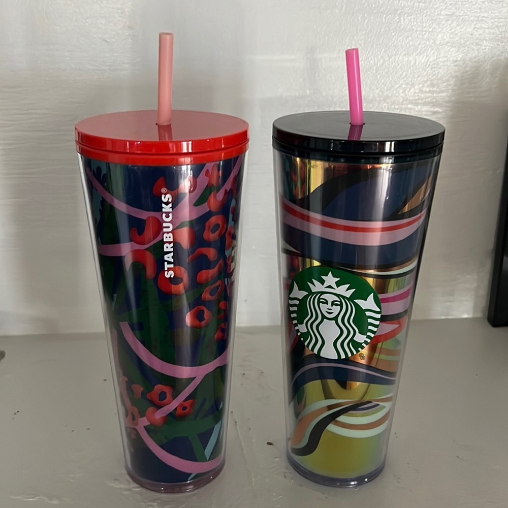 Starbucks Jungle Leopard Summer and Purple Pink Tumblers 24oz